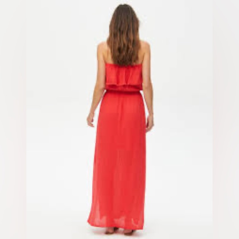 MICHAEL STARS NWOT TARA DOUBLE GAUZE STRAPLESS DRESS - Picture 6 of 13